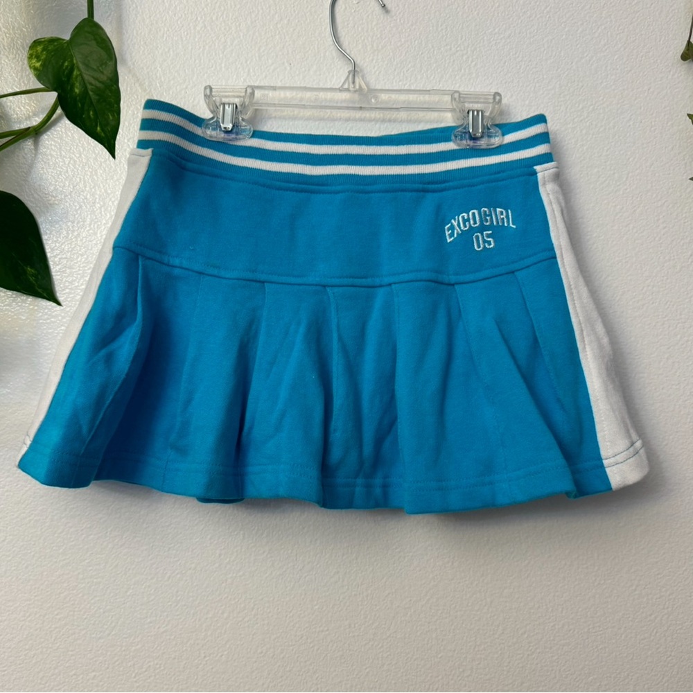 Vintage Exco Girl Blue and White Young Skirt 100% cotton Young kids size M
